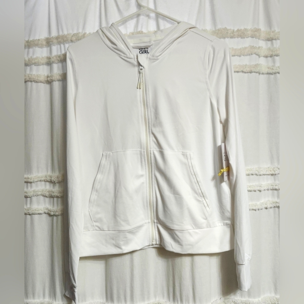 Athleta UPF Sunny Days Zip-Up Jacket with Hood. Bnwt.